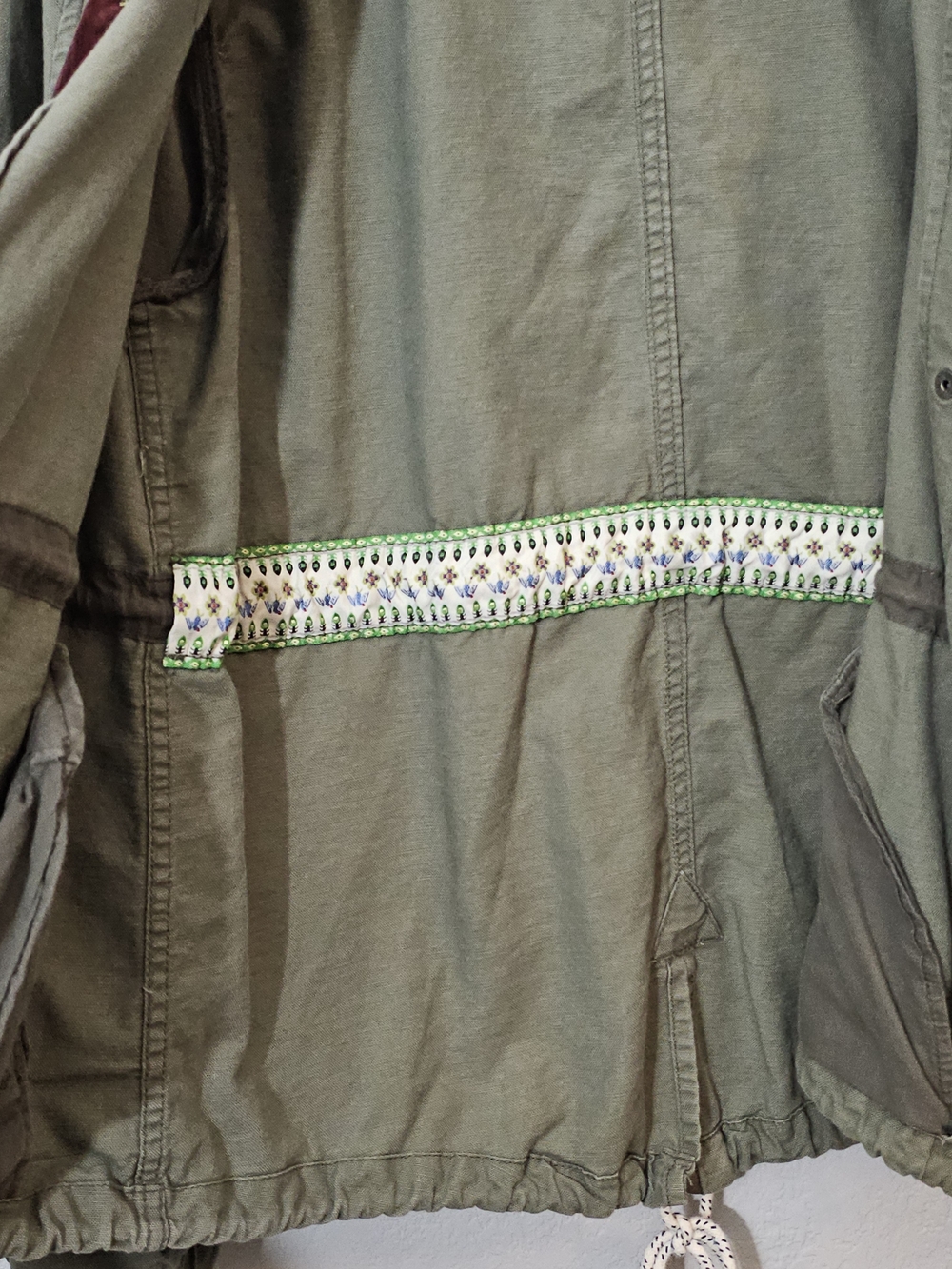 Anthropologie/Daughters Of The Liberation Olive Green Utility Jacket Women Large - Picture 7 of 11